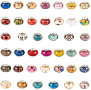 100 pezzi di perle acriliche 14mm, spacer kralen diverse colori per bracciali, diametro foro: 5mm