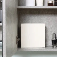 kleankin Specchiera Bagno a Parete con Anta e Mensole Laterali in Legno, 80x19.8x64cm