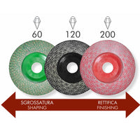 Disco diamantato lamellare diametro 115mm sgrossatura bordi piastrelle *** formato grana 200gr., confezione 1