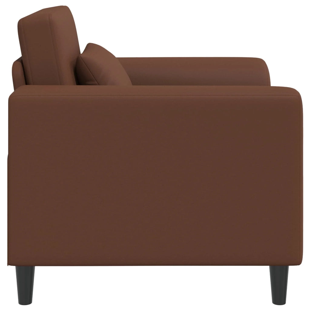 Poltrona-Divano Sedia-Poltroncina Marrone Similpelle