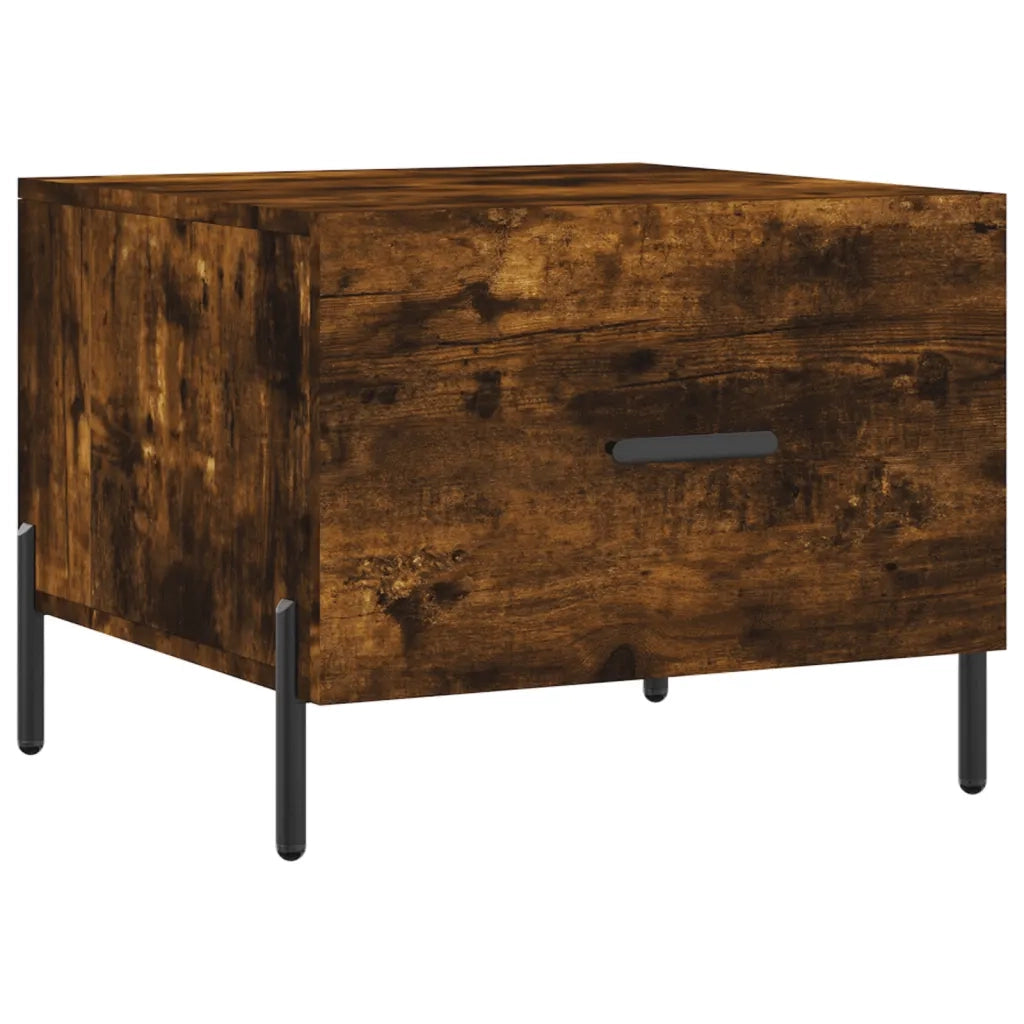 Tavolino da Salotto Rovere Fumo 50x50x40 cm Legno Multistrato 829422