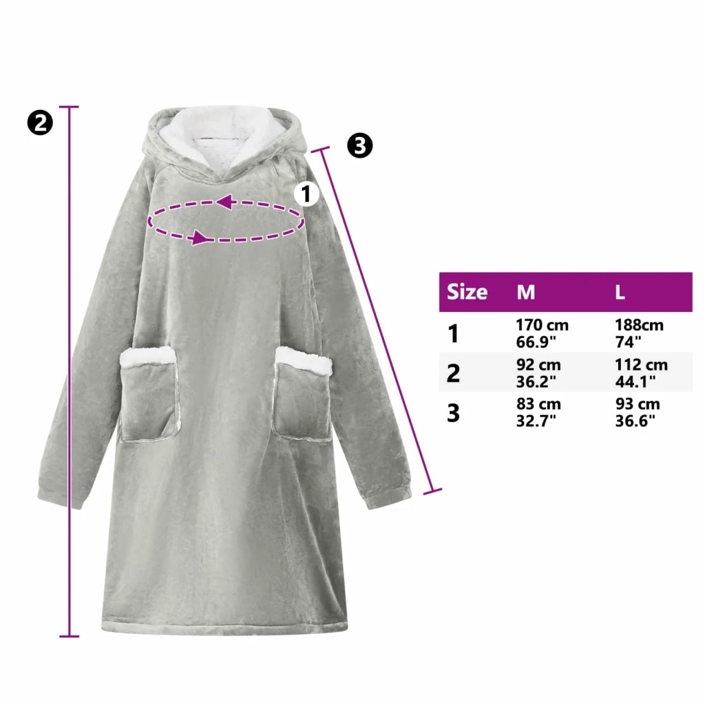 Felpa coperta Grigio M Pile e Flanella CFW4265994