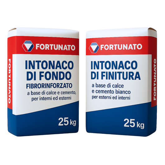 Set completo intonaco fondo fibrorinforzato intonaco finitura interni esterni