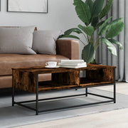 Tavolino da Salotto Rovere Fumo 100x51x40 cm Legno Multistrato 835351