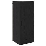 Pensile | Mobile a Parete Rovere Nero 34,5 x 34 x 90 cm Legno multistrato
