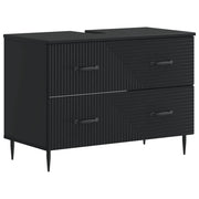 Armadio per Lavabo da Bagno HAARLEM Nero 82 x 41 x 58,5 cm 896796