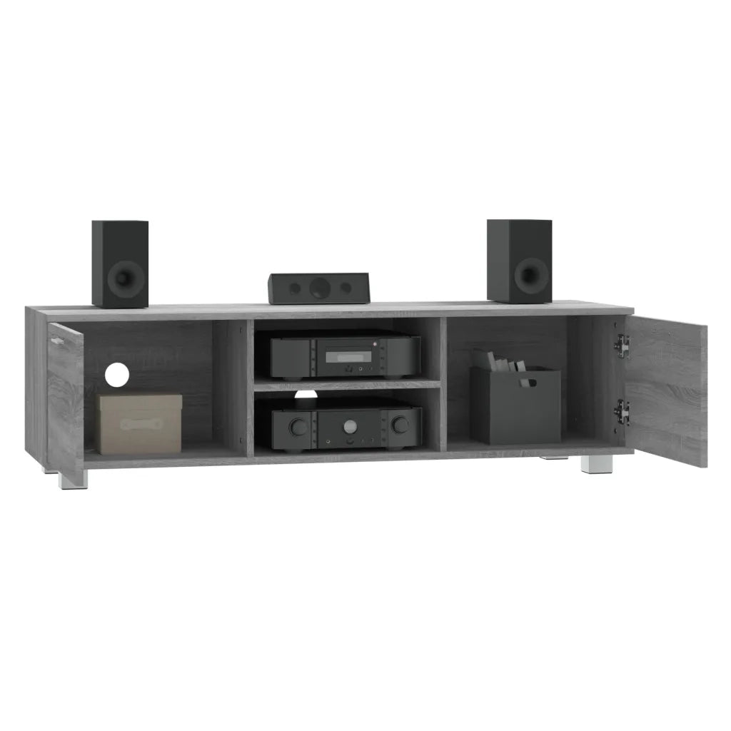 Mobile TV Grigio Sonoma 140x40,5x35 cm in Legno Multistrato 342627