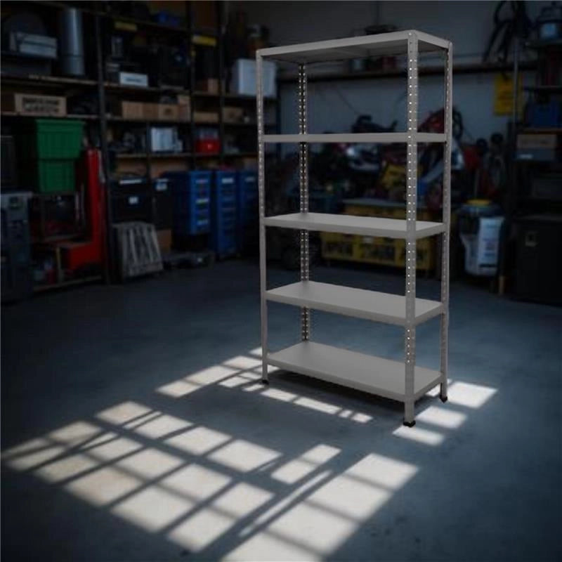 SCAFFALE IN METALLO MARTELLATO ETTORE KIT BULLONI 100X40X H187 CM CON 5 SCAFFALI