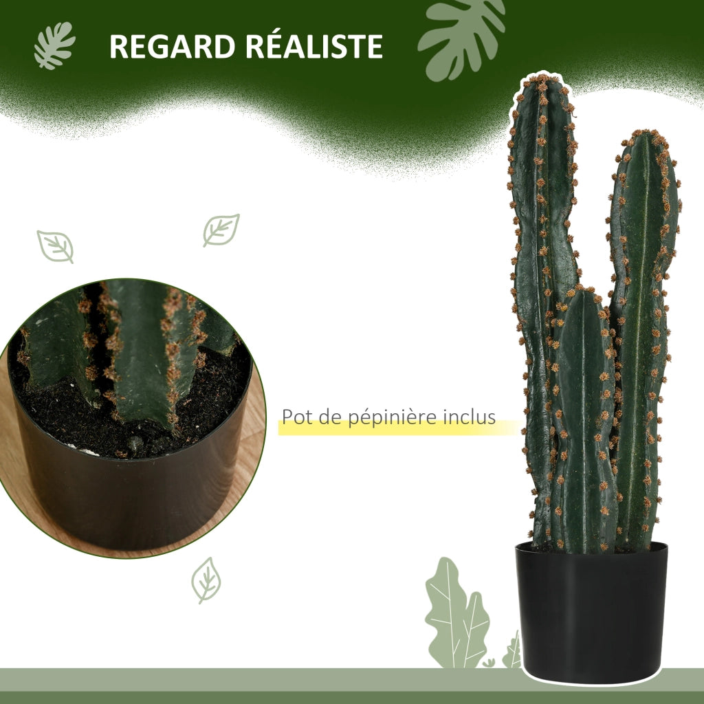 Pianta artificiale grande cactus realistica ¨C zephmum ¨C ? 17 x 60H cm verde