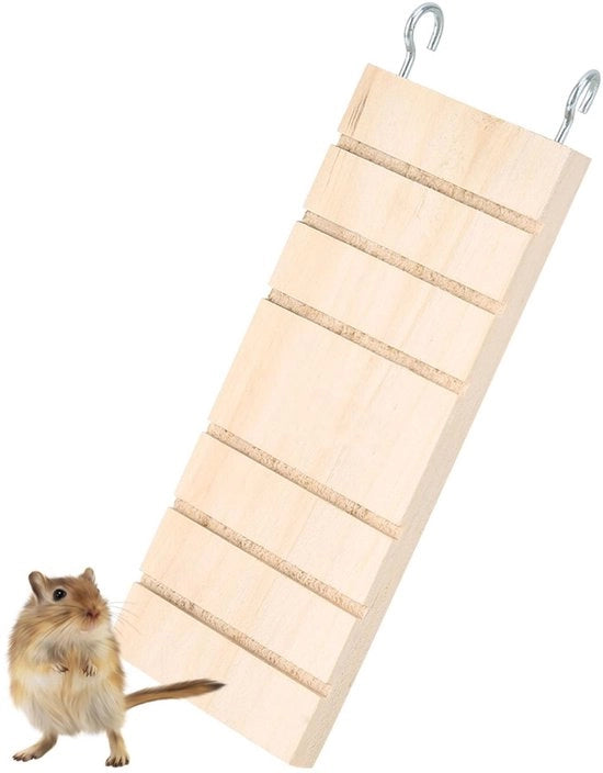 Scalino per Animali - Piattaforma di Gioco in Legno - Sostegno - Giocattolo da Mordere - Piastra di Sostegno - Stimola la Salita e il Gioco per Animali - Giocattolo per Animali