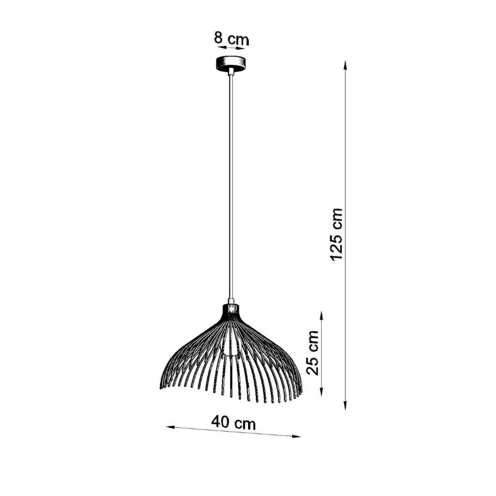Lampada a sospensione PENERO Pure Lume nera metallo E27