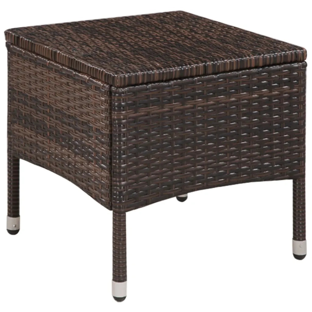 Set da Bistro 3 pz in Polyrattan Marrone 44093