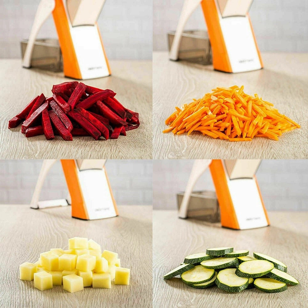 Trade Shop - Affettatrice Manuale Affetta Taglia Verdure Mandolina Julienne Regolabile -