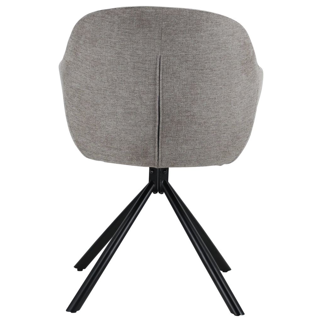 Set di 2 sedie in tessuto grigio SAFFI