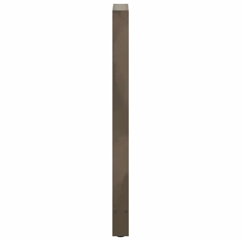 Set di 2 gambe regolabili per tavolo da bar in acciaio naturale 40 x 110 cm design moderno in acciaio nero 02_0057591