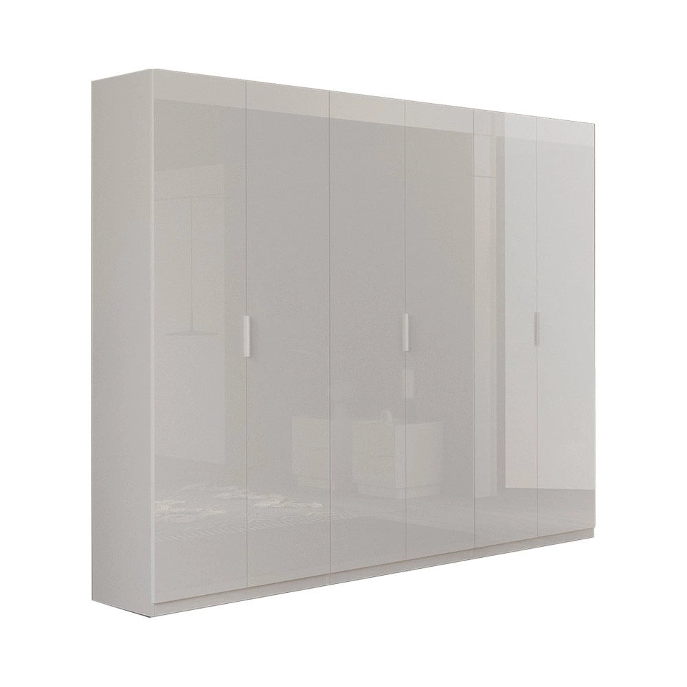 Armadio 6 ante bianco lucido Pavese 275x55x240h
