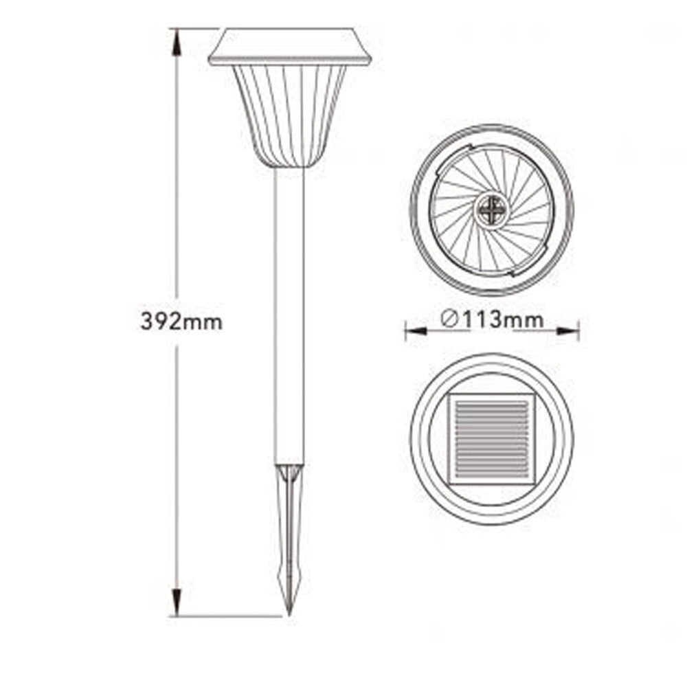 Trade Shop - Picchetto Led Faretto Pannello Solare Rgb + Caldo 3000k Lampada Decorativa Ip54 Zq-fy-t26 -