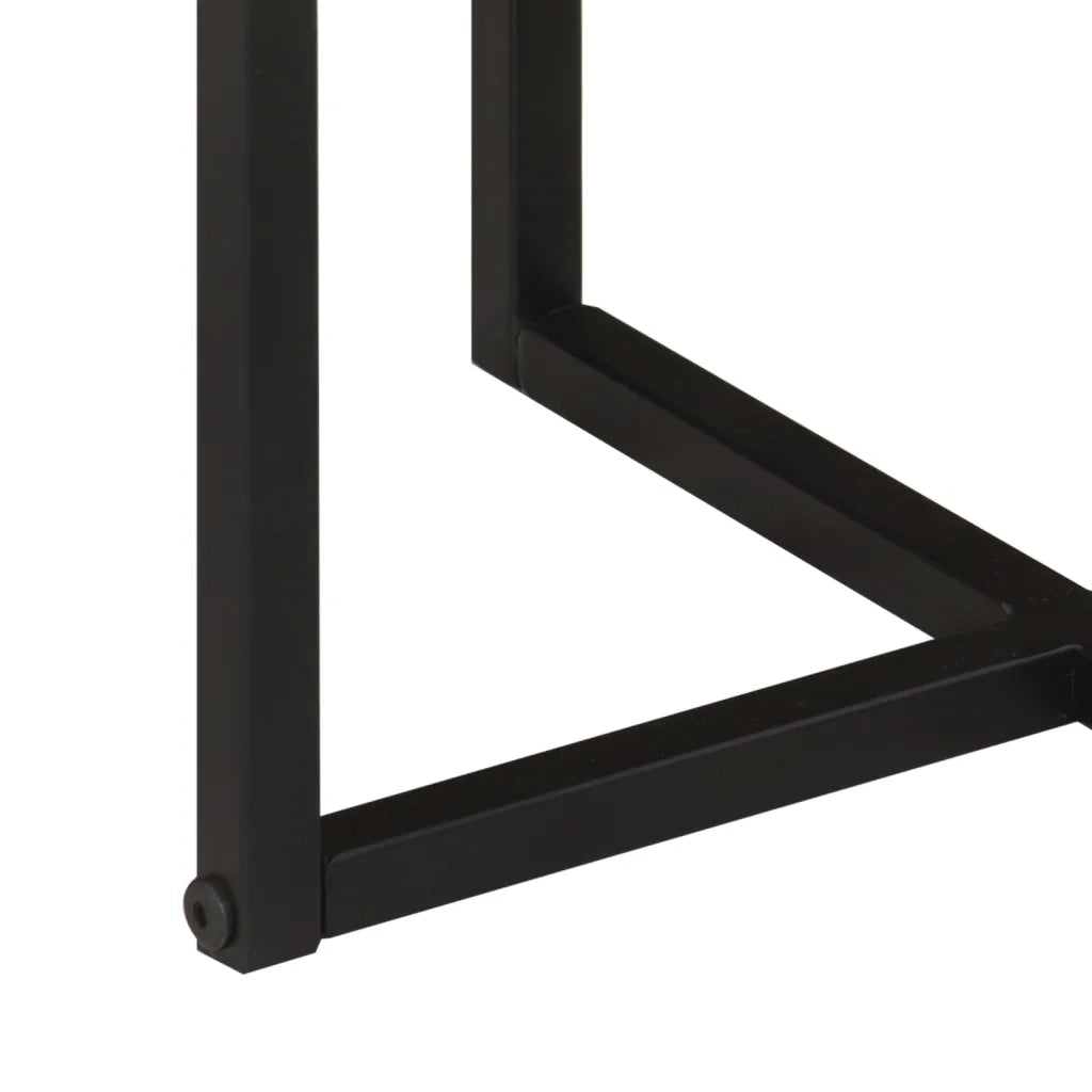 Tavolino salotto | Tavolino da caff¨¨ | Tavolino da Soggiorno 55x55x45cm in Legno Massello di Acacia e Ferro