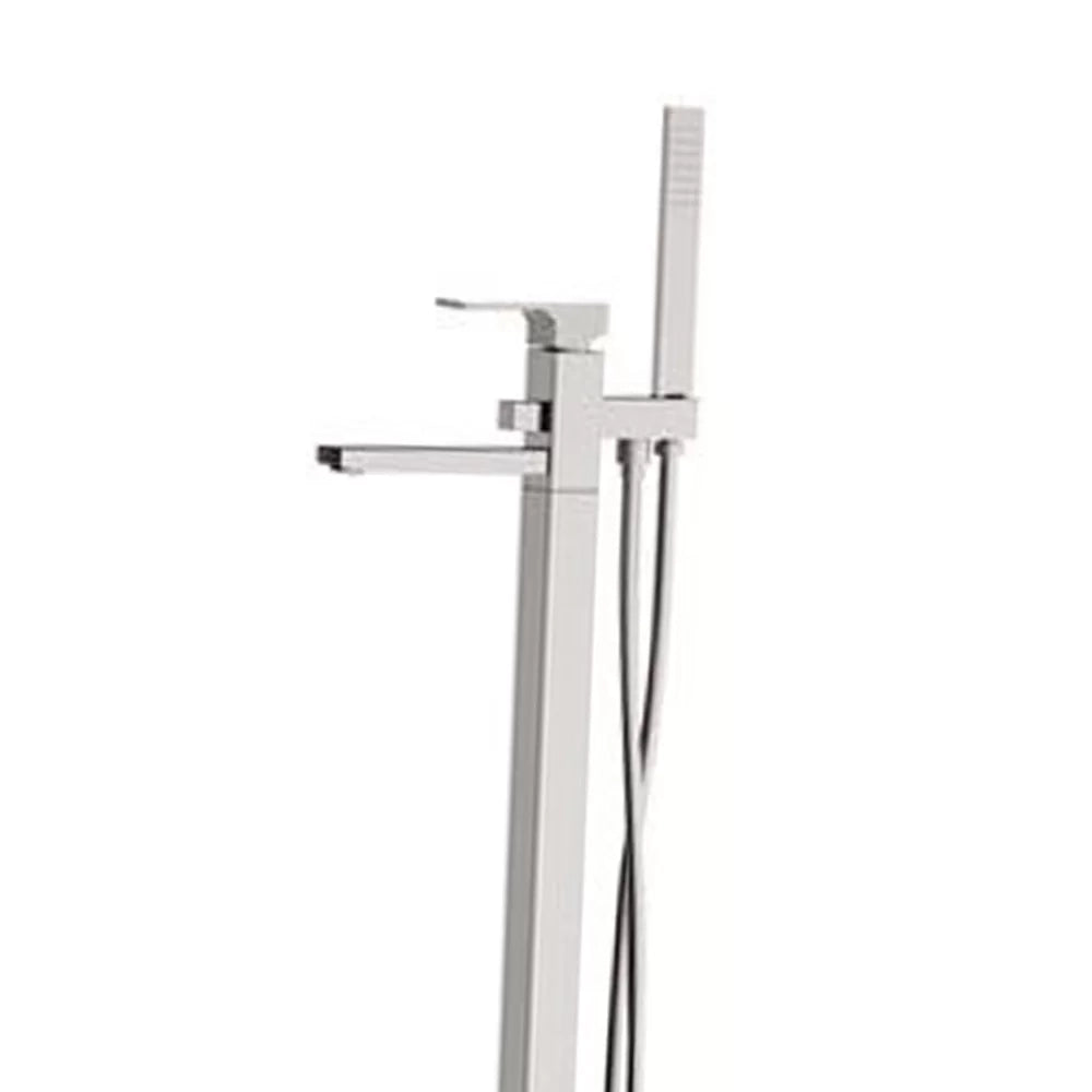 Miscelatore bordo vasca da pavimento con kit doccia serie Absolute