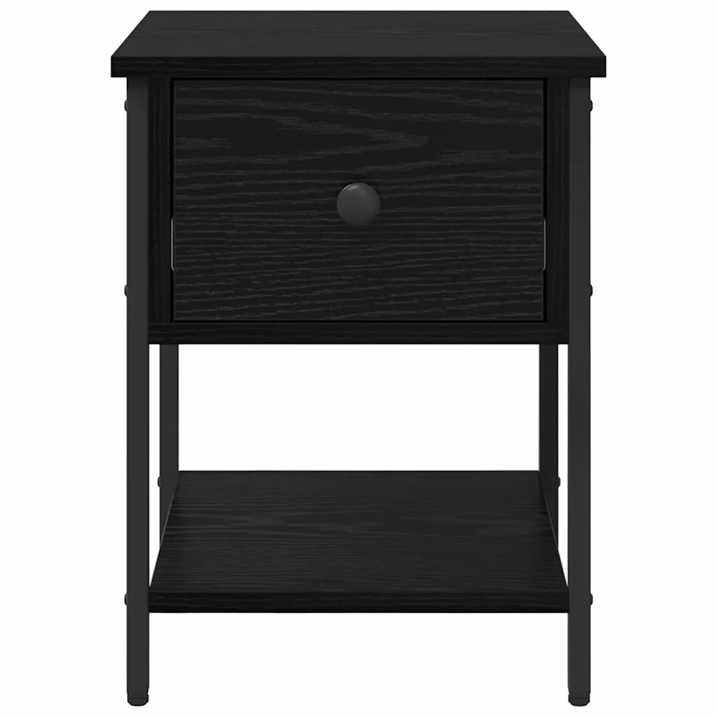 Comodino Rovere Nero 34 x 35,5 x 45 cm Legno multistrato