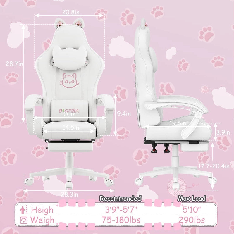 Sedia da gioco per bambini  con poggiapiedi, sedia ergonomica regolabile in altezza