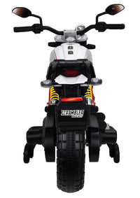 Moto Elettrica per Bambini Licenza Ufficiale Ducati Scrambler 12V 3,5Ah Bianco