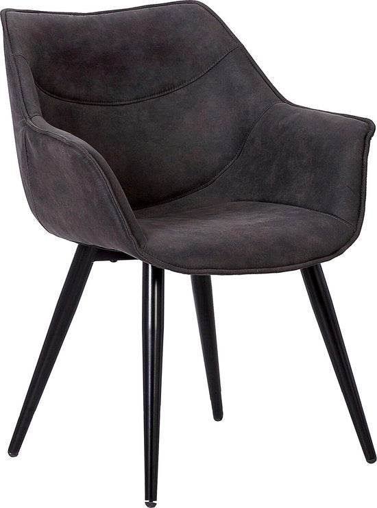 Sedia da Cucina Comfortevole - Sedi da Cucina, per Tavolo da Pranzo, Tavolo Cucina - Stile e Solida - 47x42x80 cm - Antracite