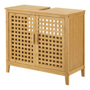Mobile lavabo con 2 ante 60 x 67 x 30 cm in bambù 03_0007739