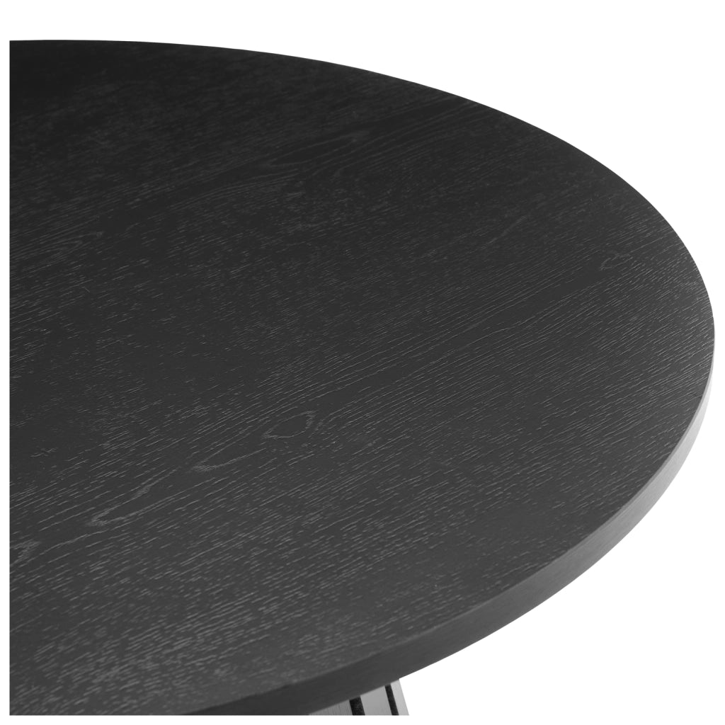 LIVTavolino rotondo 80cm in stile scandinavo nero