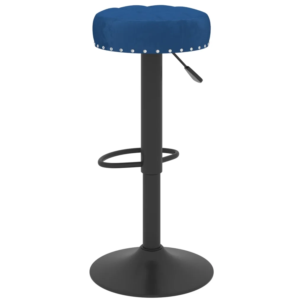 vidaXL Sgabelli da Bar 2 pz Blu in Velluto