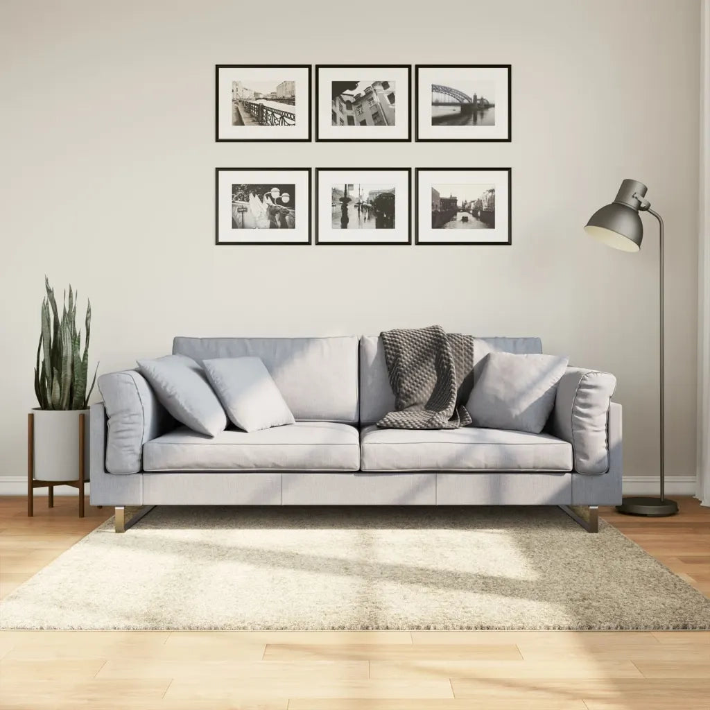 Tappeto Shaggy PAMPLONA a Pelo Lungo Moderno Oro 160x160 cm 375346