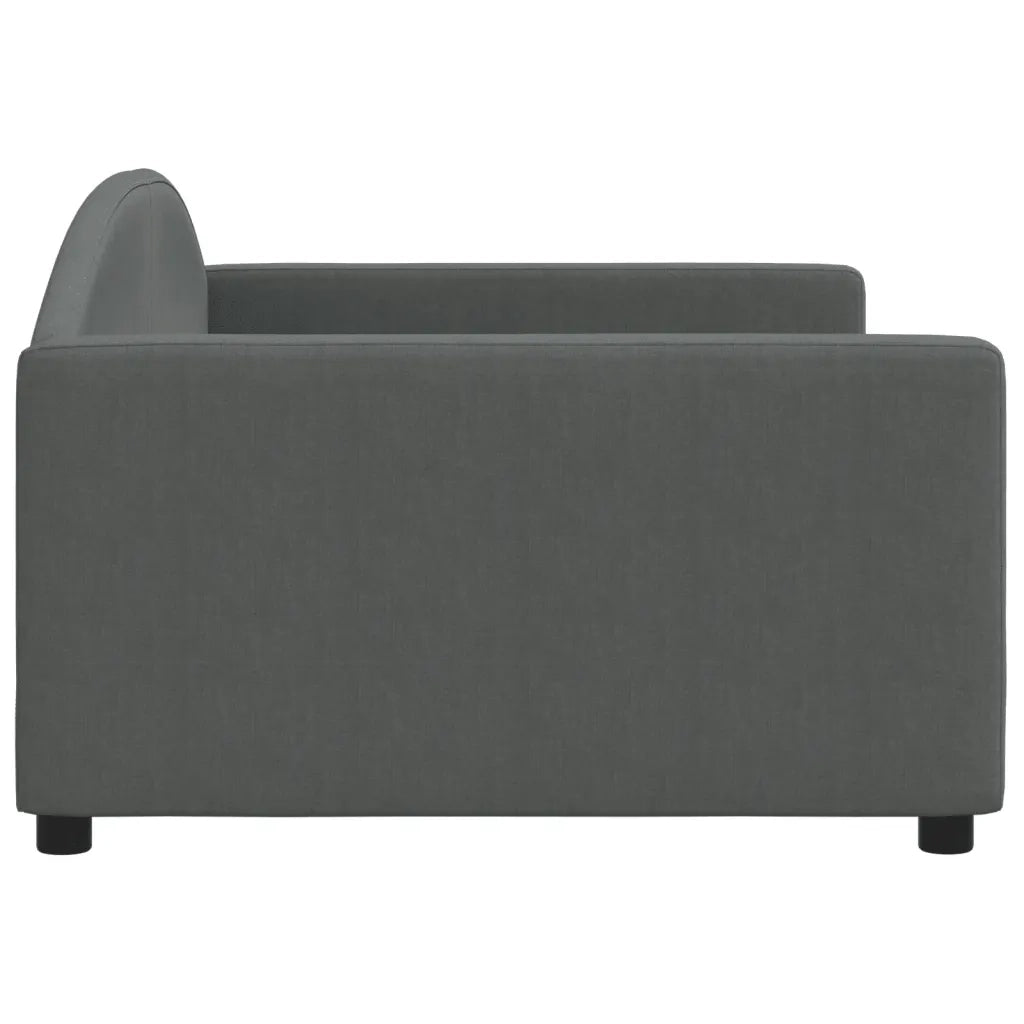 Letto da Giorno Grigio Scuro 100x190 cm in Tessuto 354127
