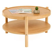 Crova, Tavolino da Salotto un Vano, 80x80x48h cm Marrone Rovere