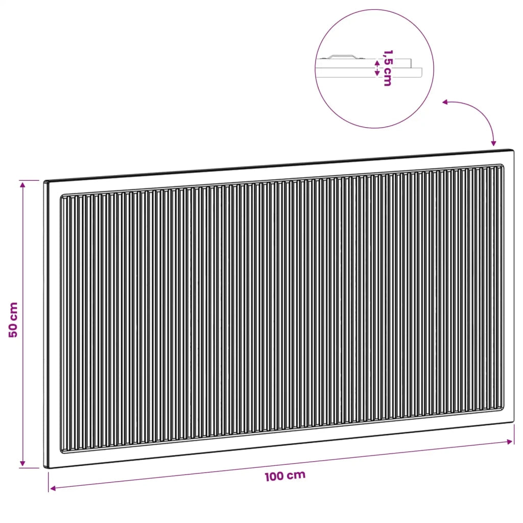 Testiera da Muro EDE Grigio Cemento Legno ingegnerizzato 896098