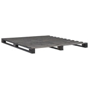 Giroletto in Pallet-Struttura Letto Grigio Legno Massello di Pino 200x200 cm