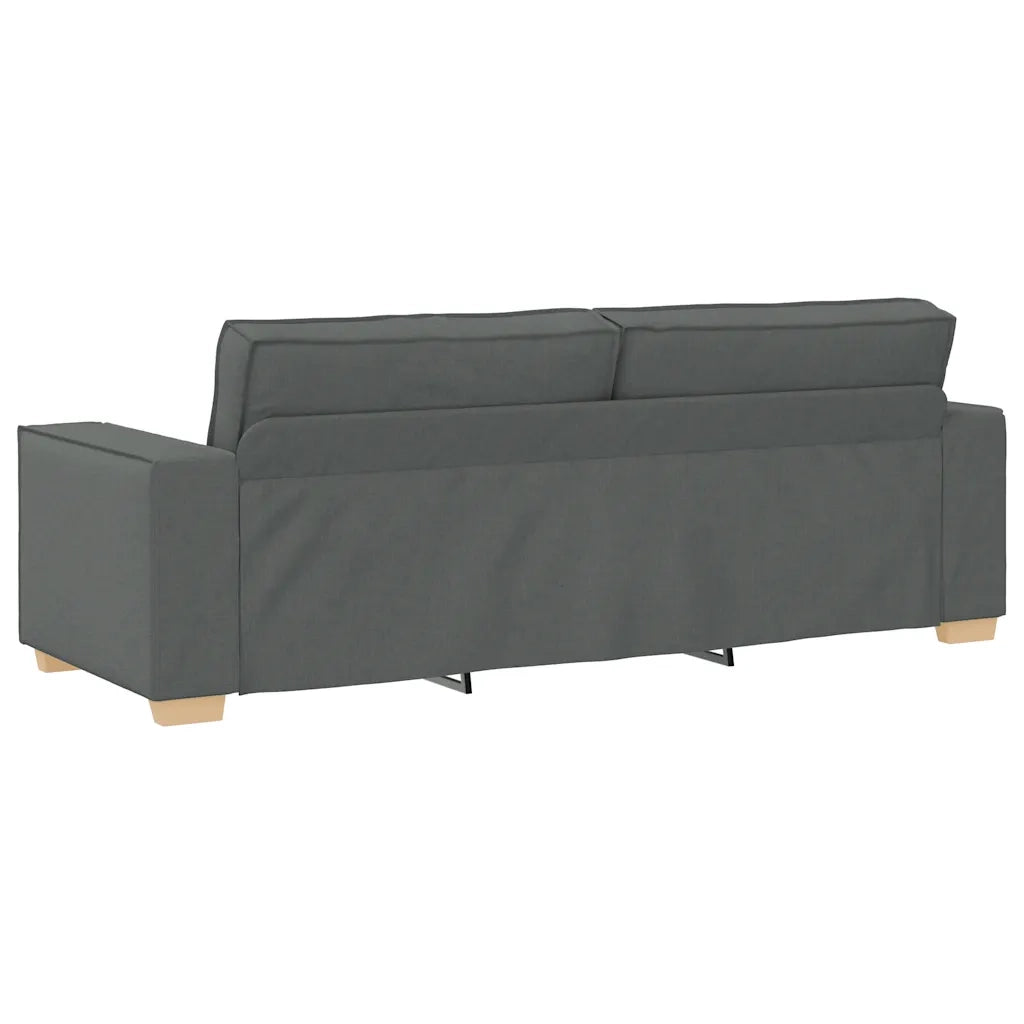 Divano a 3 posti Grigio scuro 180 cm in tessuto