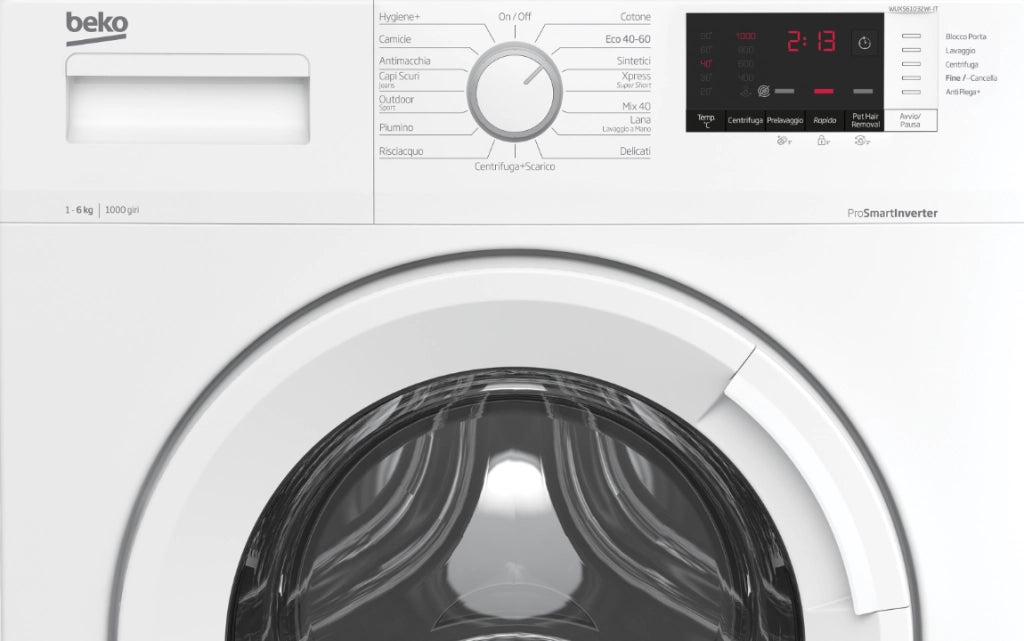 Beko WUXS61032WI-IT: Lavatrice 6 kg Slim, Classe D, 1200giri
