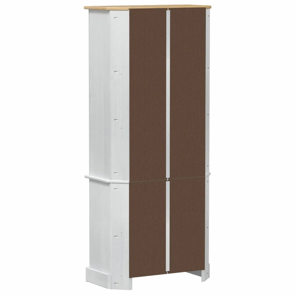 Credenza Bianco 74 x 38 x 170 cm Pino massello