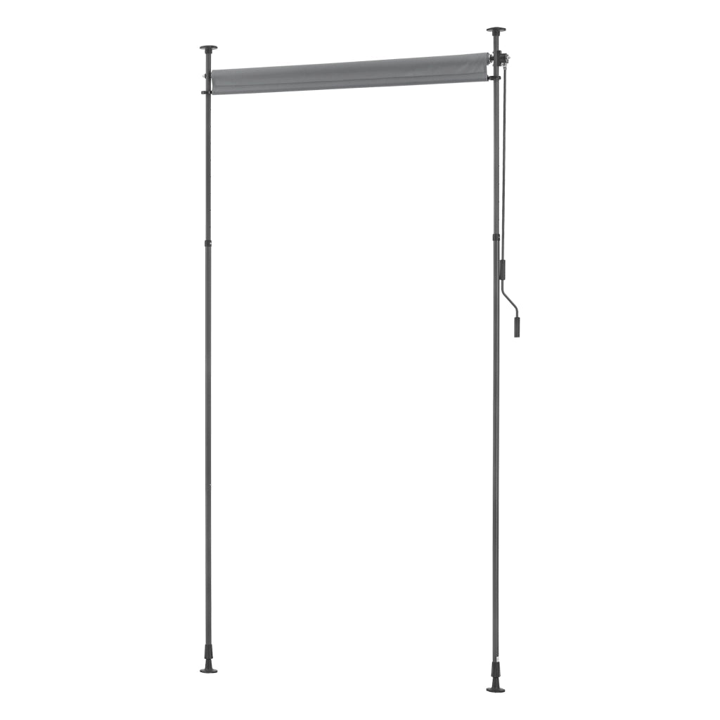 Schermo Verticale Cimarra da Balcone con Pali Telescopici Tenda Parasole Larga 120 cm Grigio Scuro pro.tec