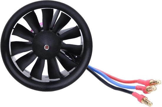 Ventilatore RC 50 mm 11 pale - Peso leggero - Duraturo - Motore senza asse - Dissipatore di calore - Per modelli RC di jet