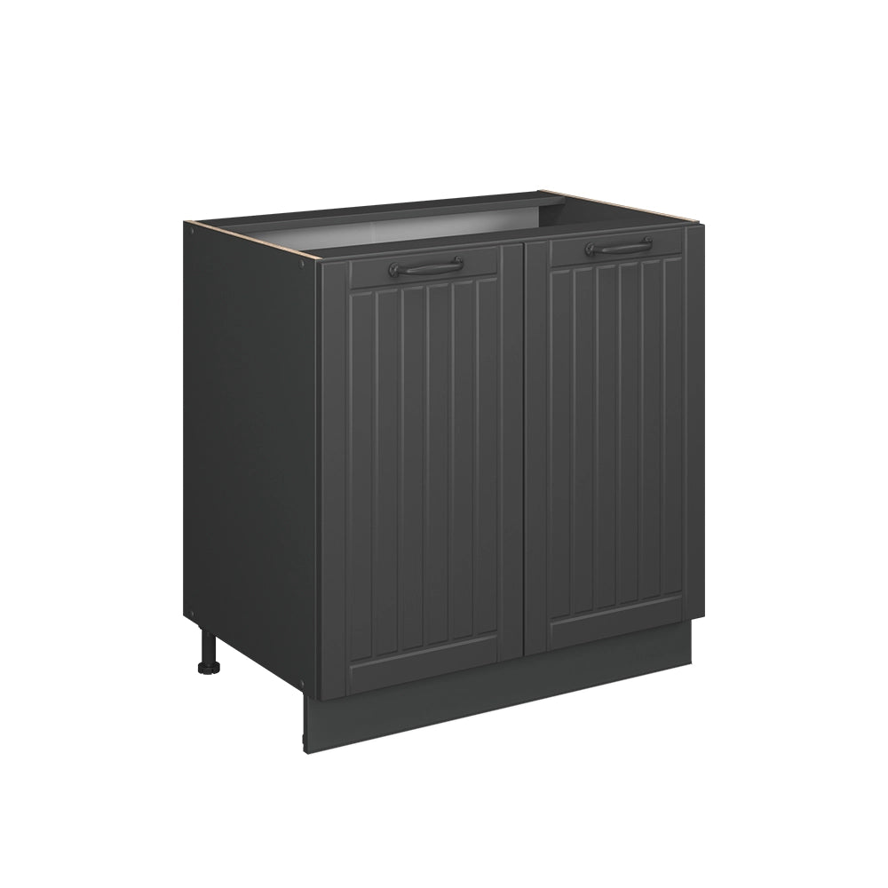 Vicco Mobile lavello cucina Grigio scuro 80 cm con ripiano, PL Rovere