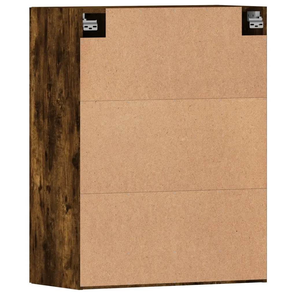 Armadietti a Parete 2 pz Rovere Fumo in Legno Multistrato 3197886
