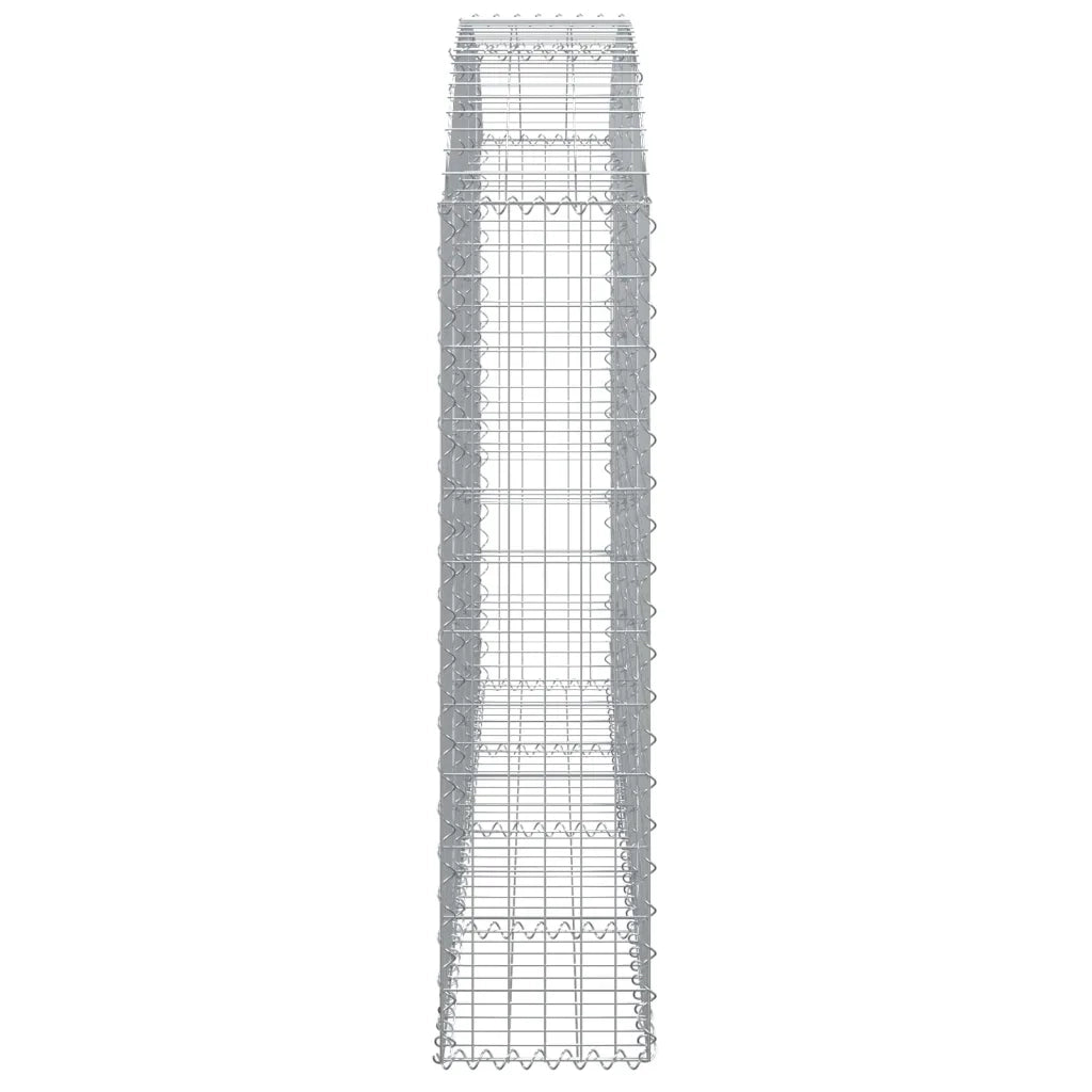 Cesto Gabbione ad Arco 200x30x120/140 cm Ferro Zincato 153466