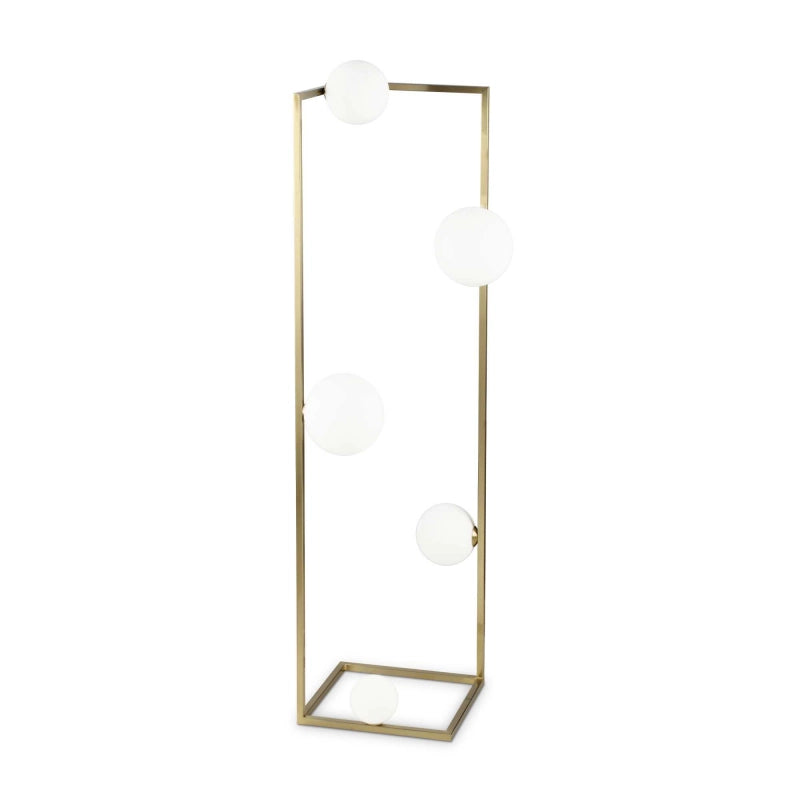 Lampada Da Terra Angolo Pt5 Ottone Ideal-Lux