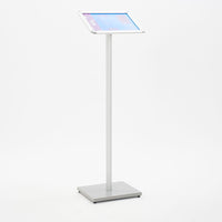 Espositore a Leggio con Piantana 30x108x25 cm in MDF Silver