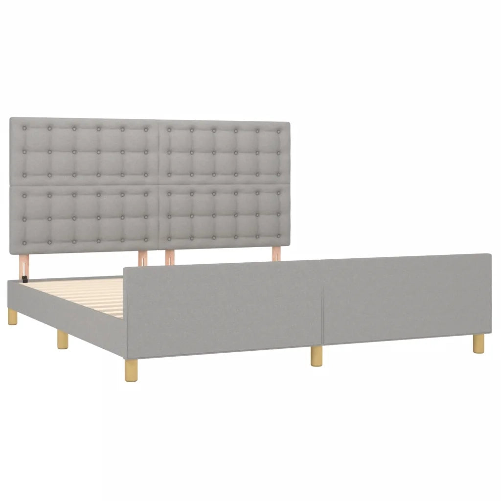 Giroletto senza Materasso Grigio Chiaro 160x200 cm Tessuto 3125389