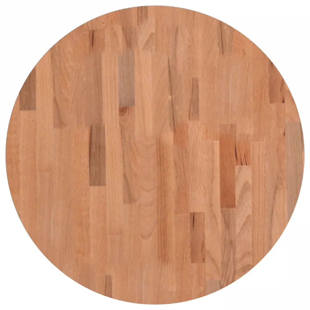 Piano per Tavolo | Superficie Tavolo | Piano Scrivania ?60x4 cm Rotondo in Legno Massello di Faggio
