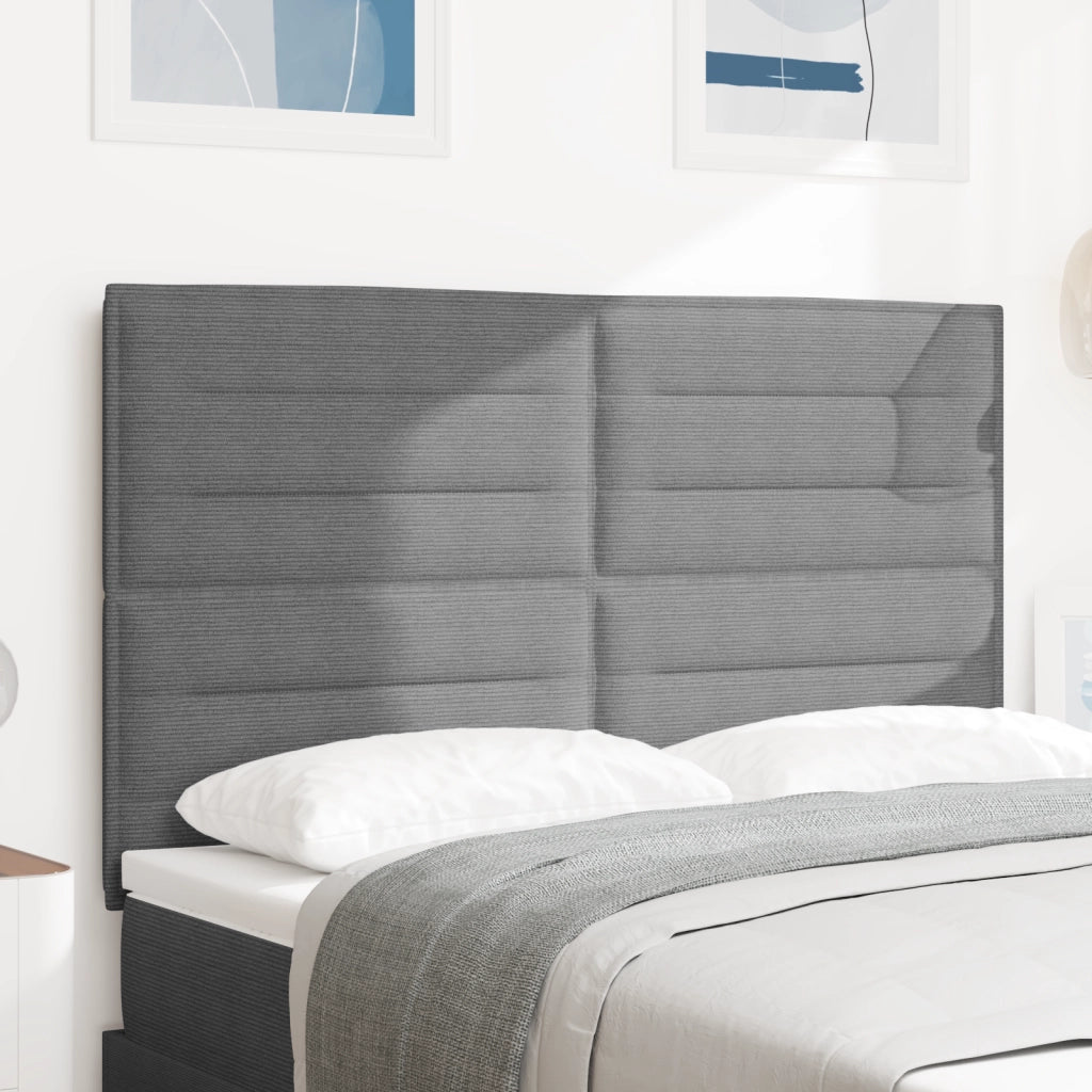 Testiera  Design Semplice Grigio Chiaro 140 cm Tessuto Corduroy