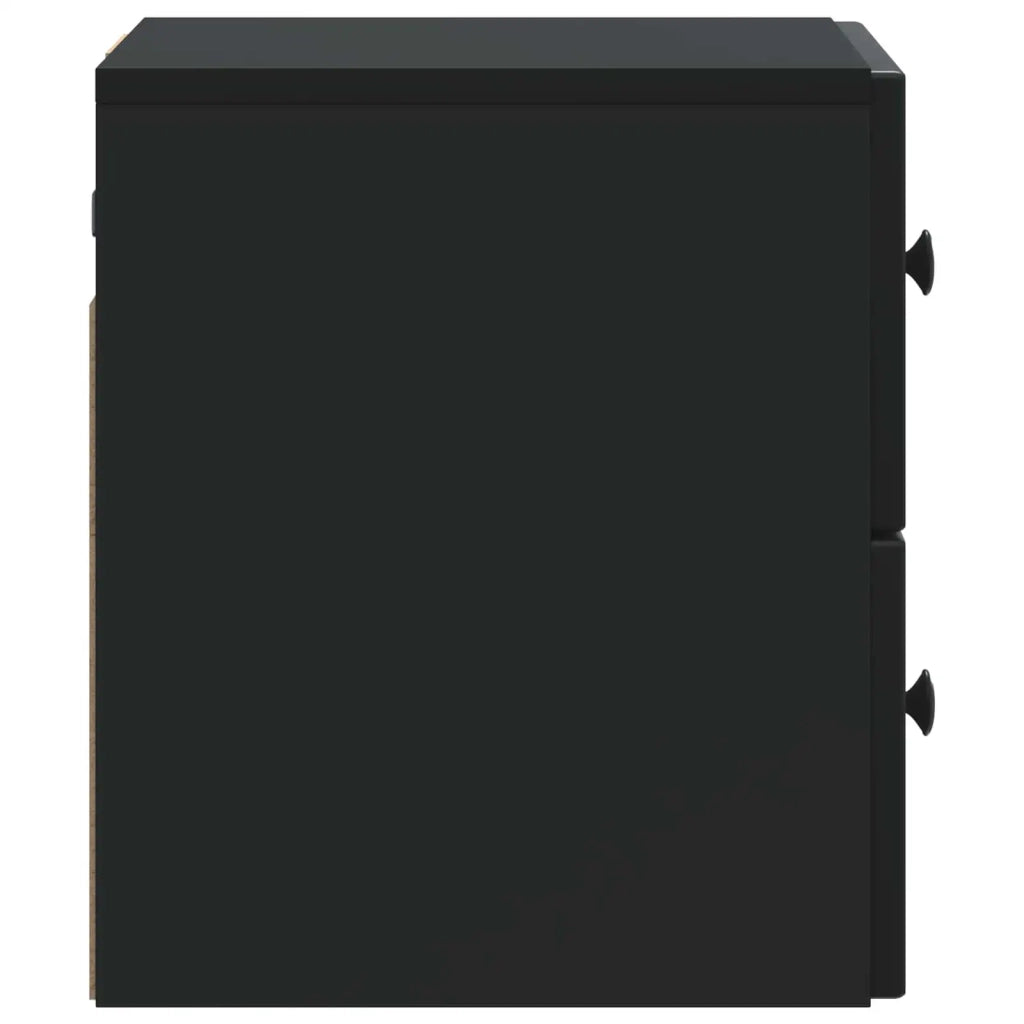 Mobiletto da notte a muro 2 pcs Nero 33 x 34,5 x 40 cm 898128