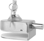 Chiusura Porta in Acciaio Inox - Slot Porta in Vetro - Catena di Sicurezza per Bagno - Catena di Sicurezza per Camera da Letto - Installazione Facile - Idonea per Porte con Spessore 10-12 mm - Slot di Sicurezza in Vetro